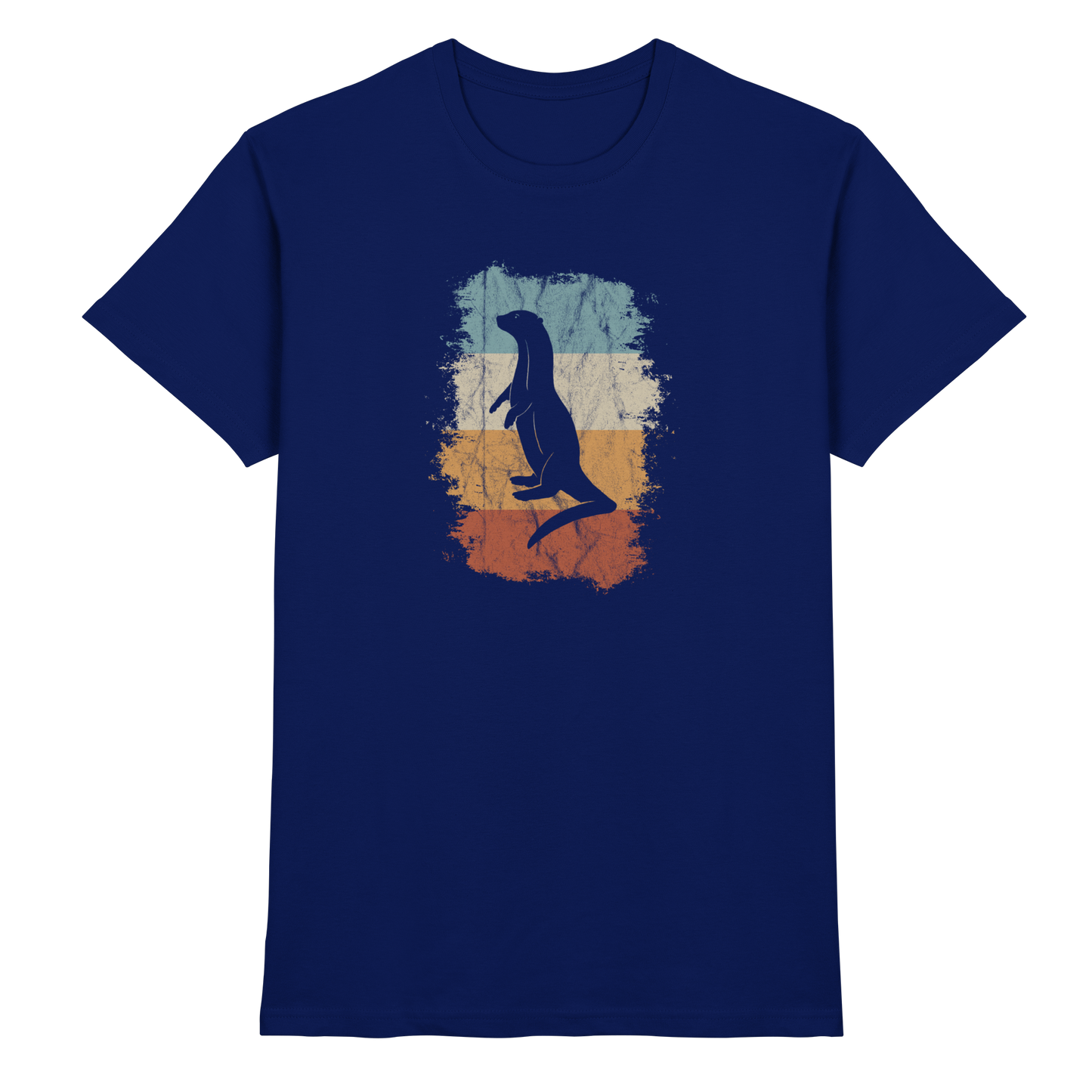Retro Otter Fischotter Silhouette - Premium Shirt