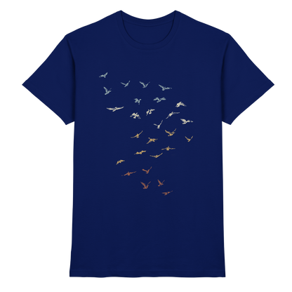 Retro Vogel Schwarm - Premium Shirt