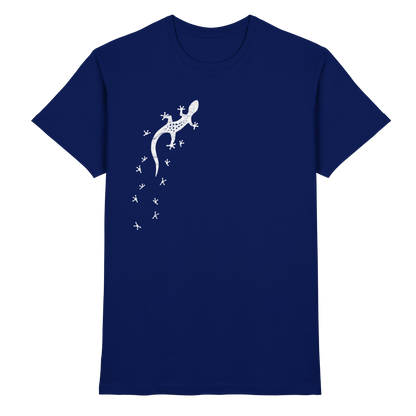 Gecko Eidechse Silhouette hell - Premium Shirt