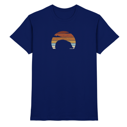 Retro Igel Silhouette im Sonnenuntergang - Premium Shirt