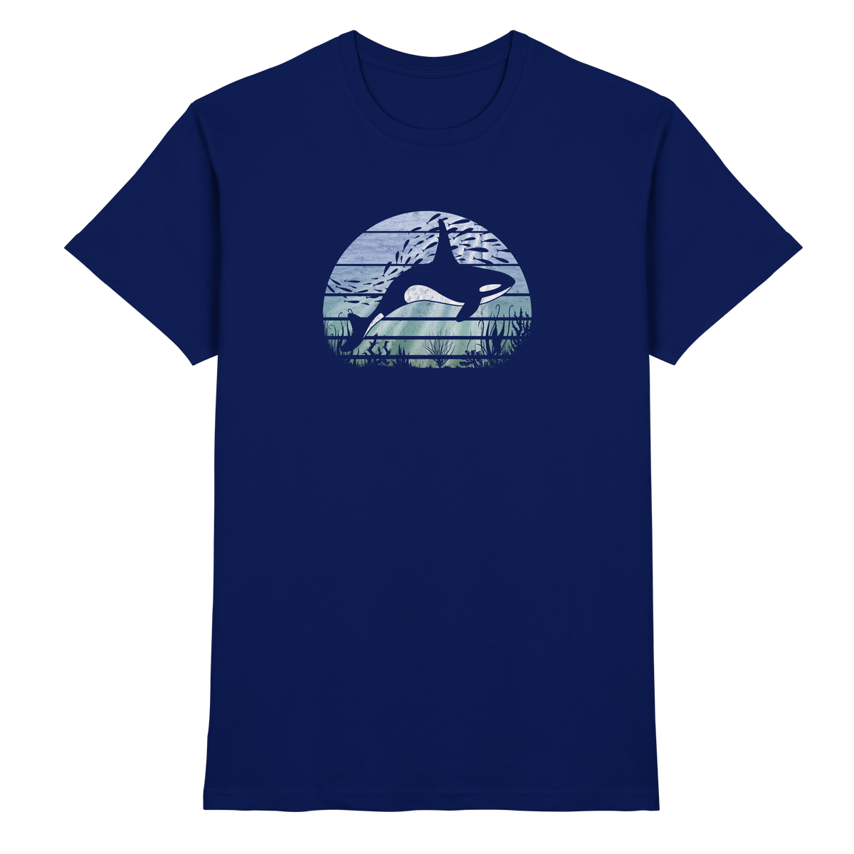 Retro Tiefsee Schwertwal Orca - Premium Shirt
