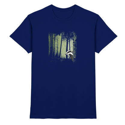 frecher Dachs im Zwielicht Wald - Premium Shirt