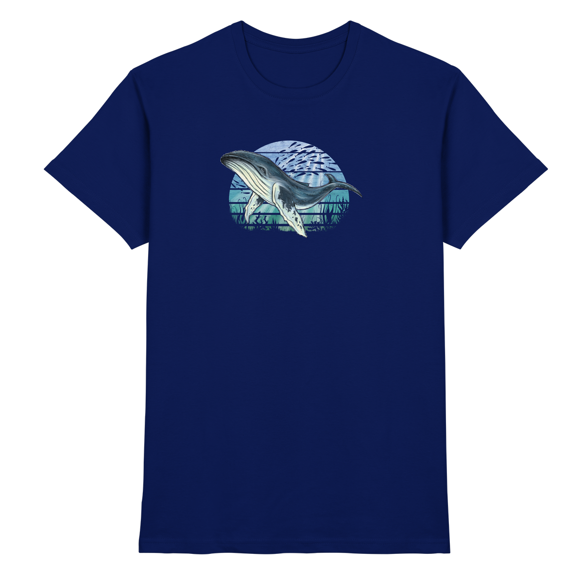 Retro Unterwasser Buckelwal - Premium Shirt
