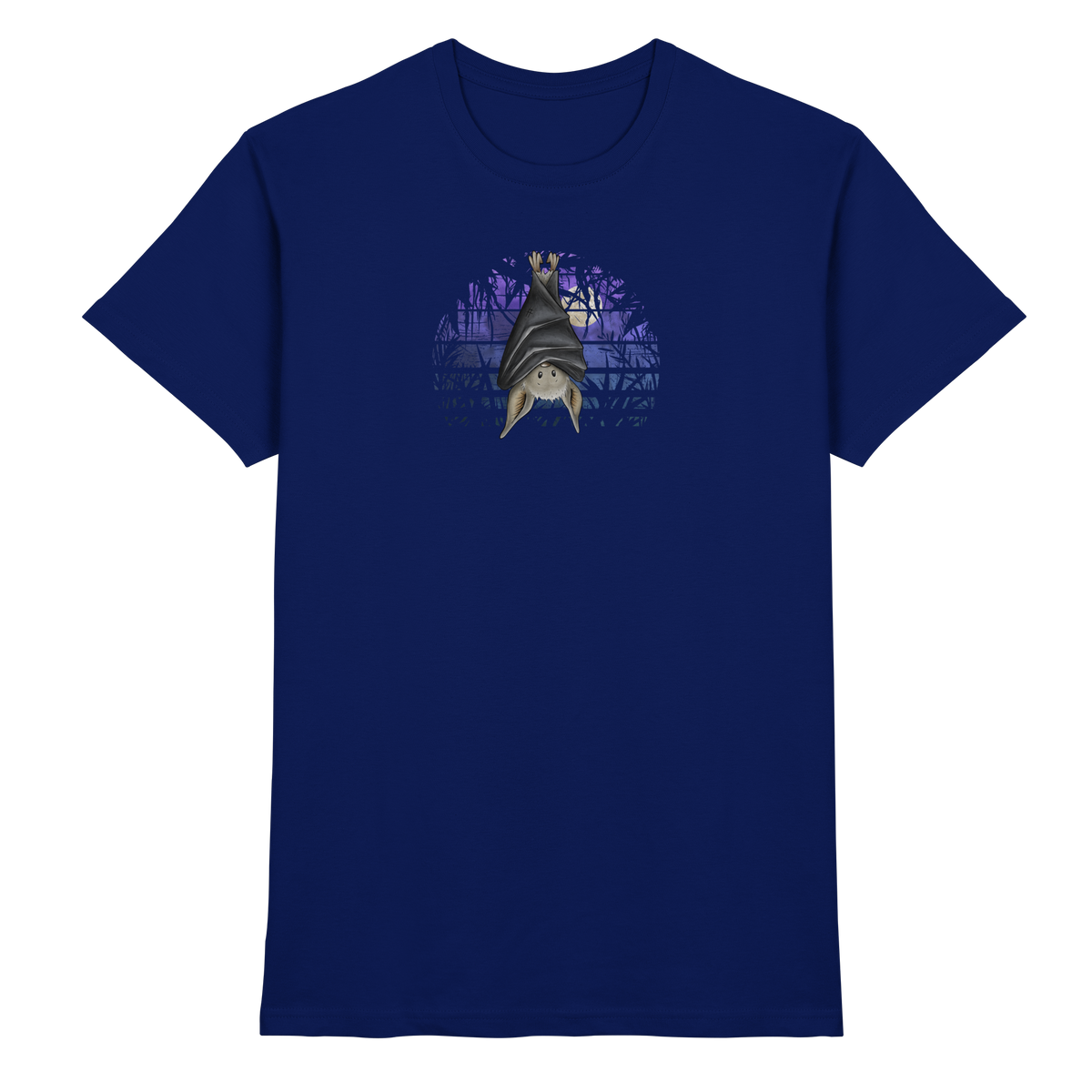 Fledermaus in blauer Nacht - Premium Shirt