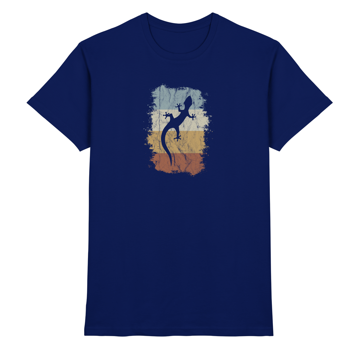 Retro Gecko Salamander Silhouette - Premium Shirt