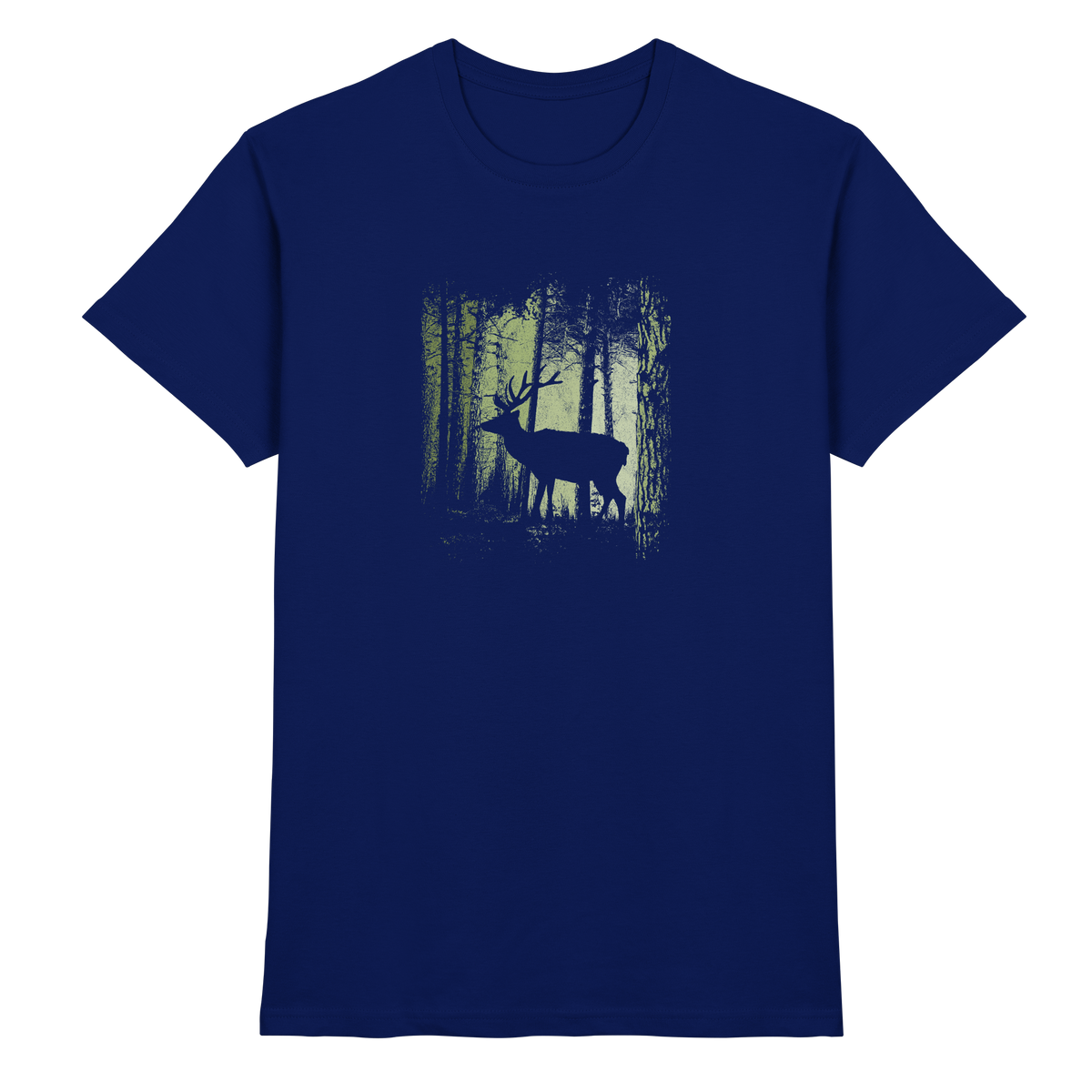 Hirsch im Zwielicht Wald - Premium Shirt