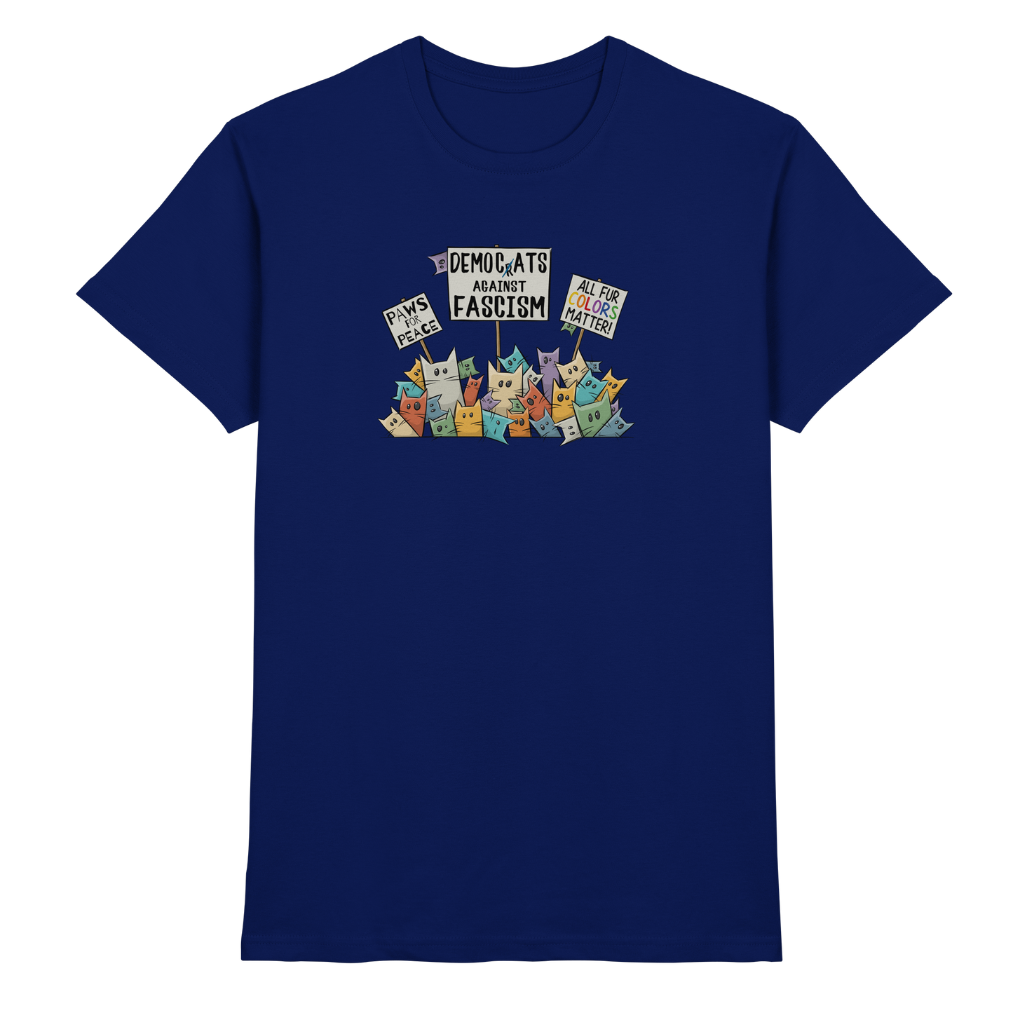 Demo-Katzen gegen Faschismus und für Vielfalt - Premium Shirt