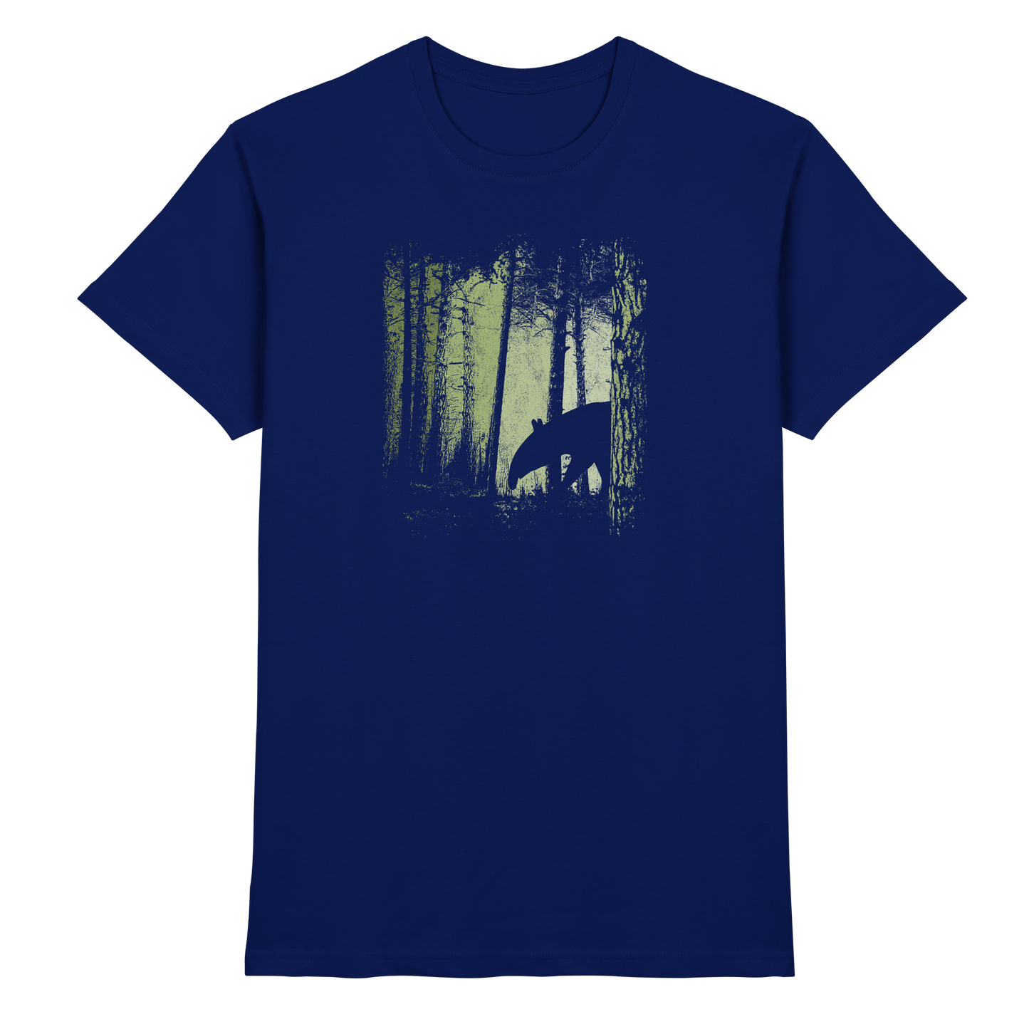 Lässiger Tapir im Zwielicht Wald - Premium Shirt