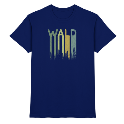 Wald Retro Forst Schriftzug - Premium Shirt