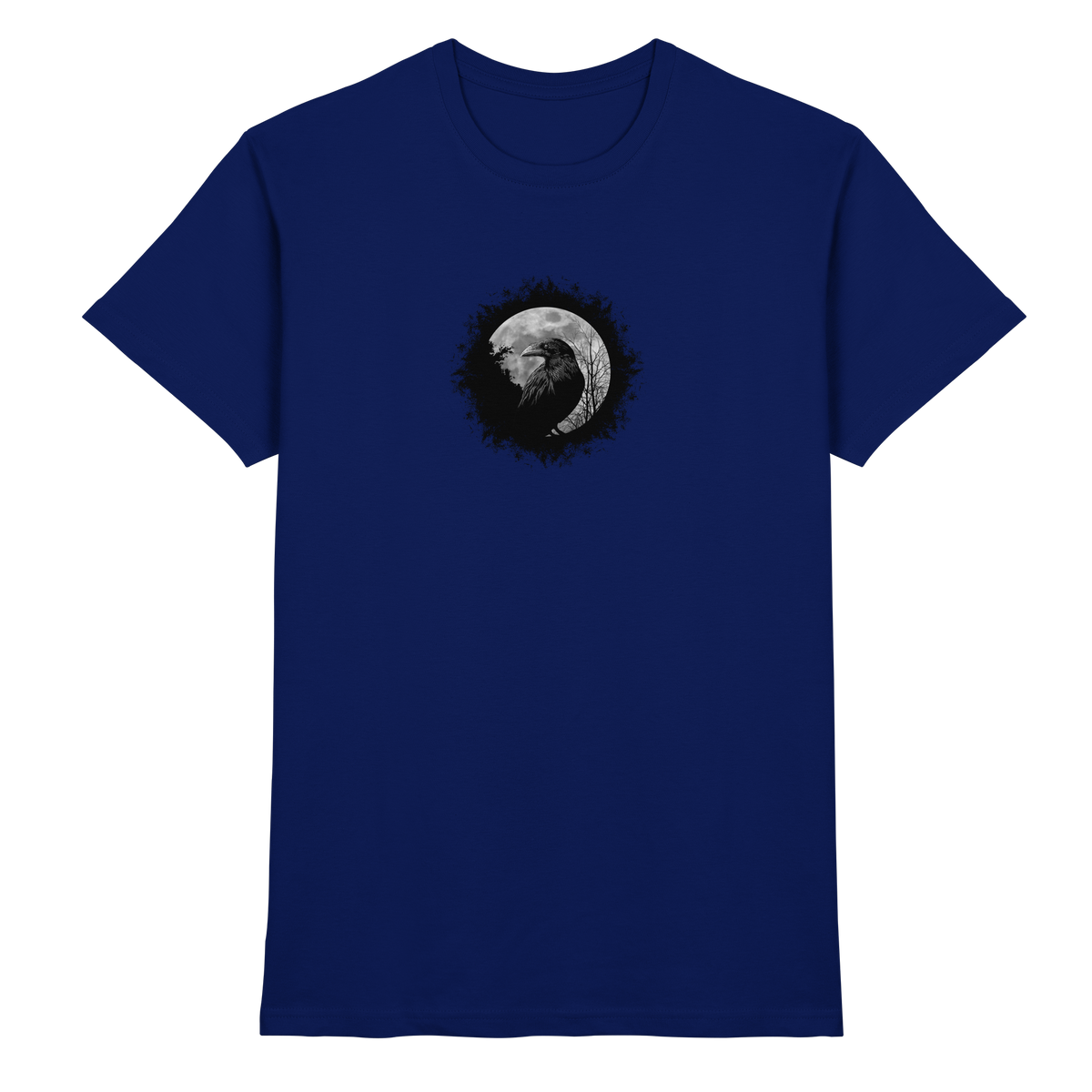 Schwarzer Rabe bei Vollmond  - Premium Shirt