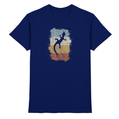 Retro Gecko Salamander Silhouette - Premium Shirt
