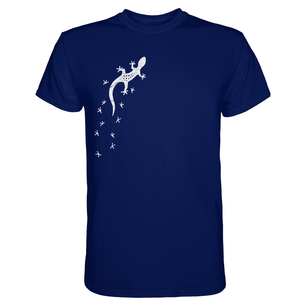 Gecko Eidechse Silhouette hell - Premium Shirt