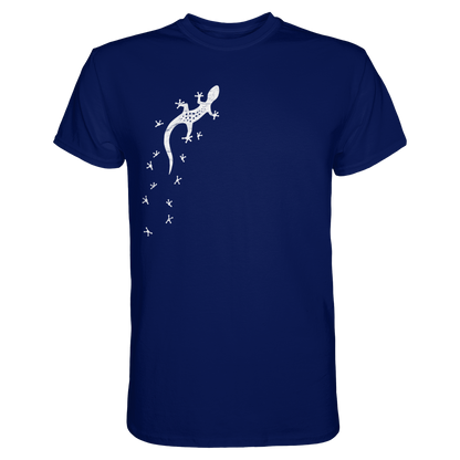 Gecko Eidechse Silhouette hell - Premium Shirt