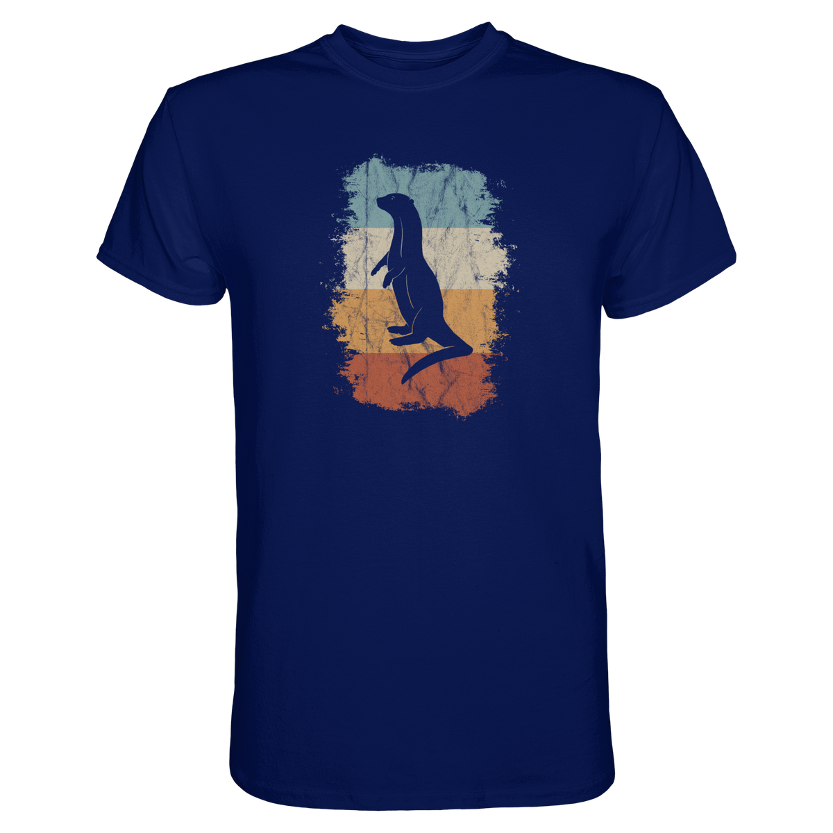 Retro Otter Fischotter Silhouette - Premium Shirt