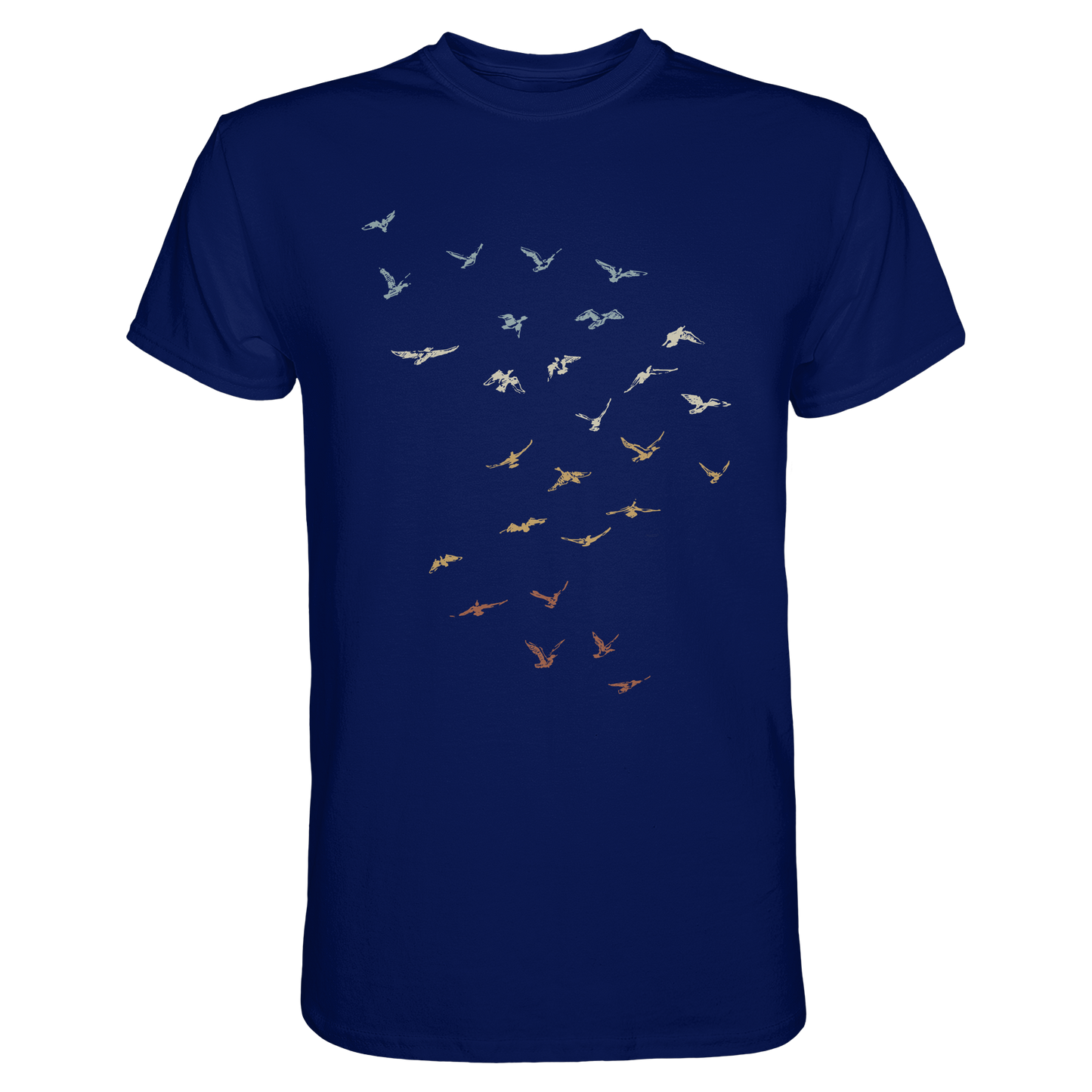 Retro Vogel Schwarm - Premium Shirt