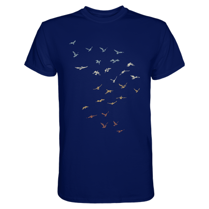 Retro Vogel Schwarm - Premium Shirt