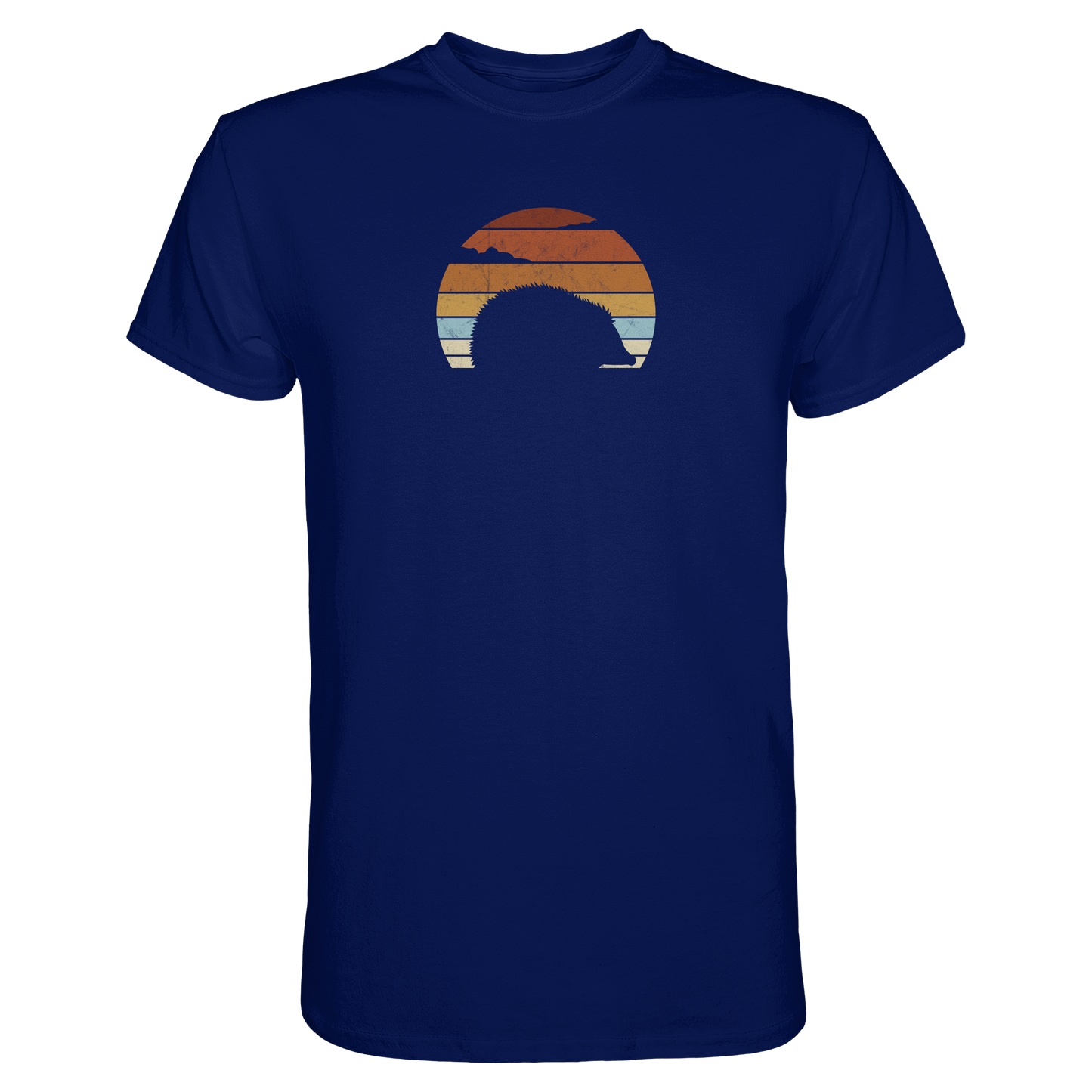Retro Igel Silhouette im Sonnenuntergang - Premium Shirt