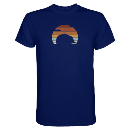 Retro Igel Silhouette im Sonnenuntergang - Premium Shirt