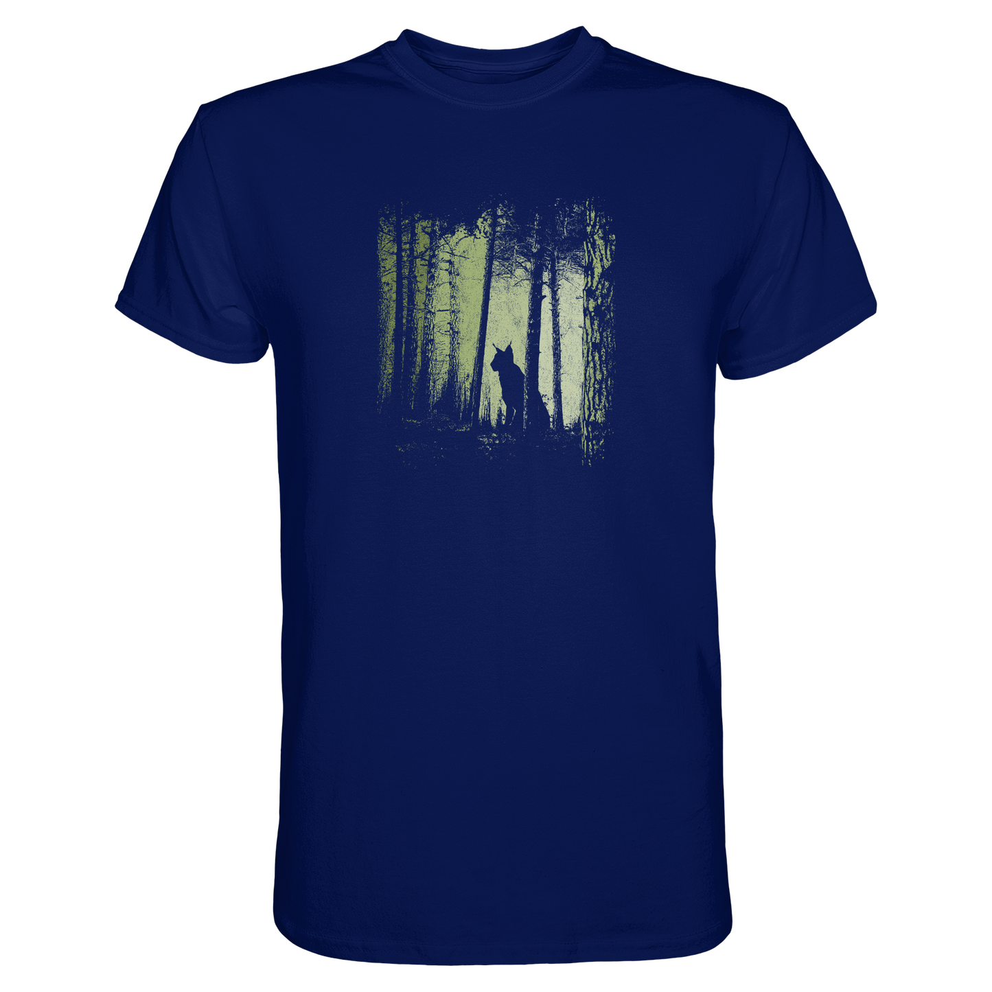 Luchs Wildkatze im Zwielicht Wald - Premium Shirt
