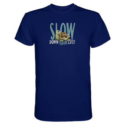 Slow Down Your Life Schildkröte - Premium Shirt
