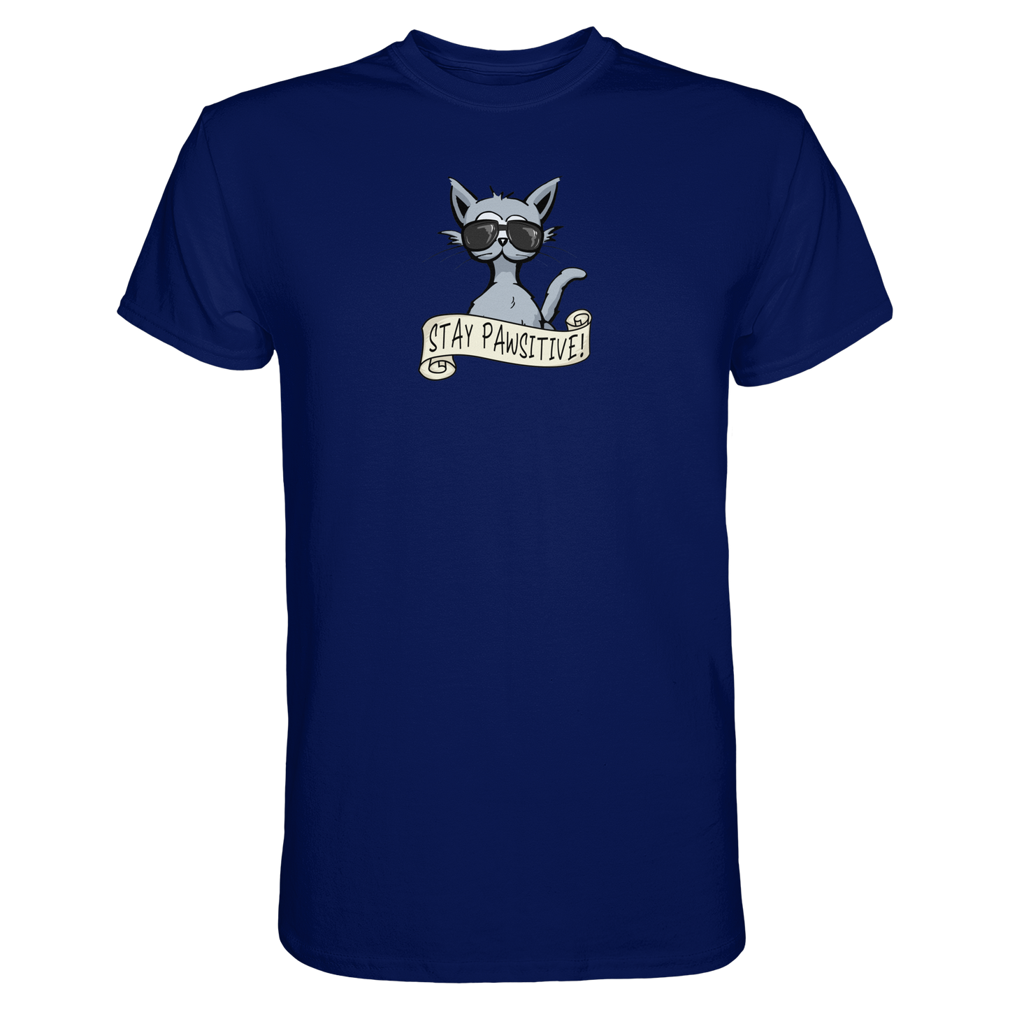 Stay Pawsitive Bleib lässig Hipster Katze - Premium Shirt