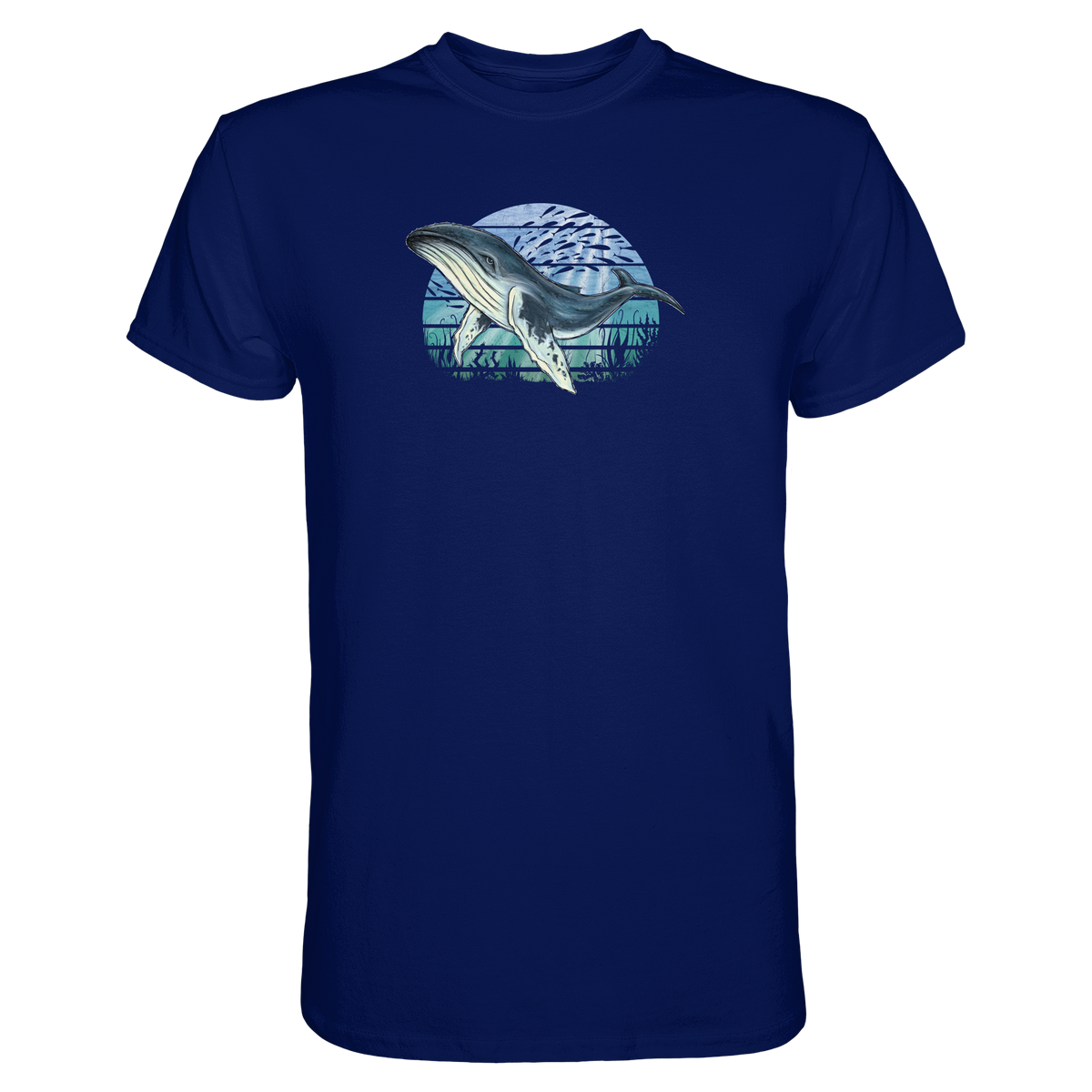 Retro Unterwasser Buckelwal - Premium Shirt