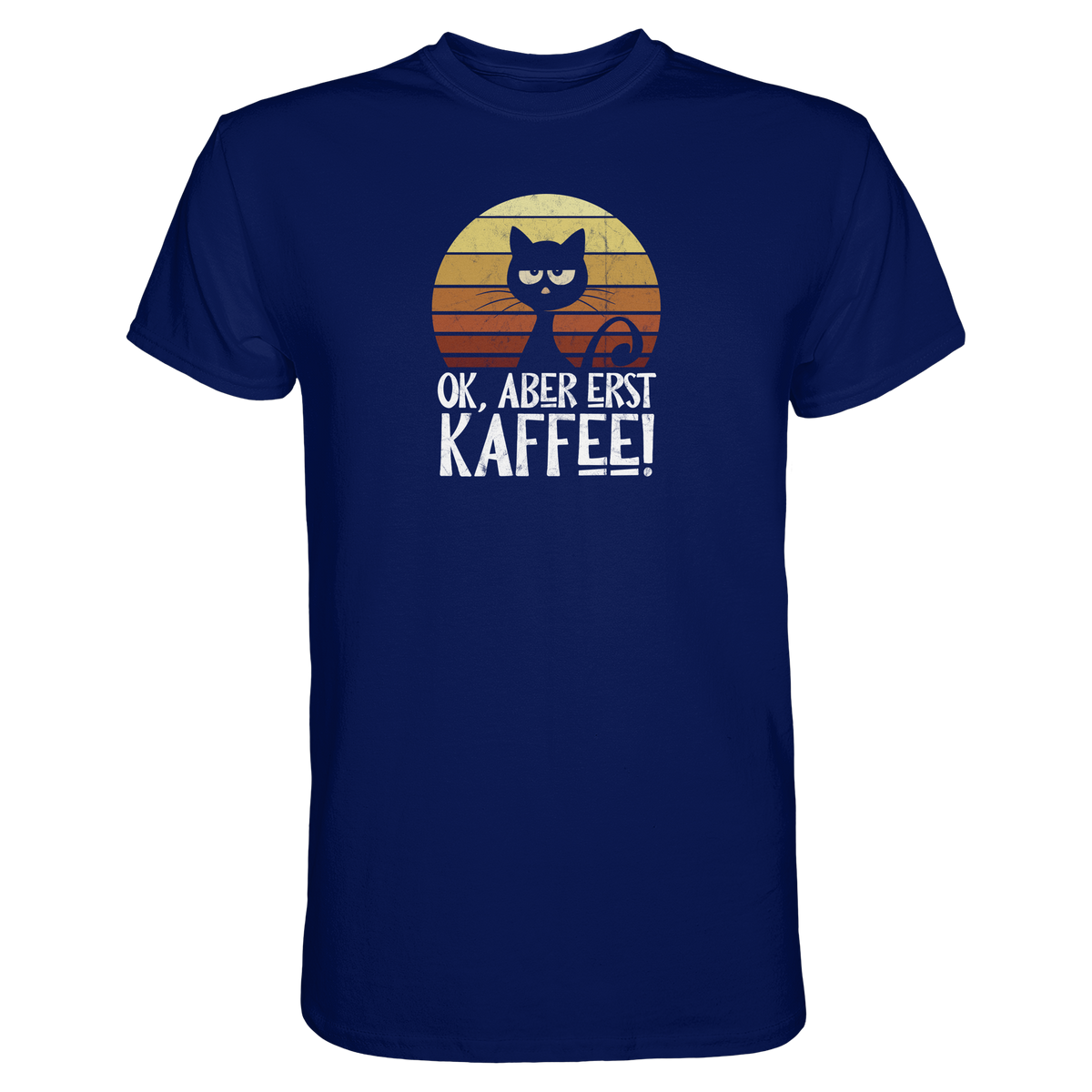 Ok, aber erst Kaffee | launische Katze - Premium Shirt