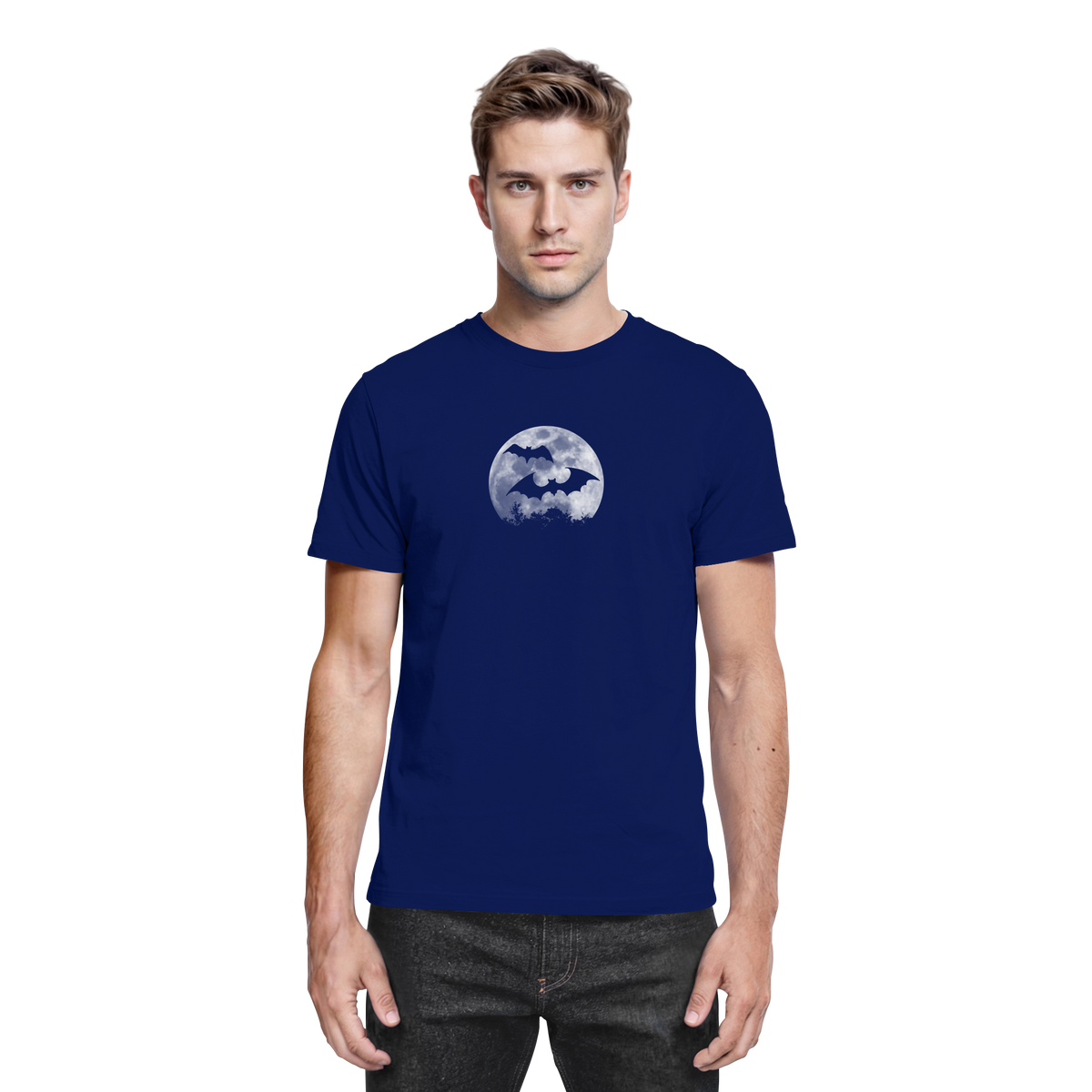 Fledermaus Silhouetten bei Vollmond - Premium Shirt