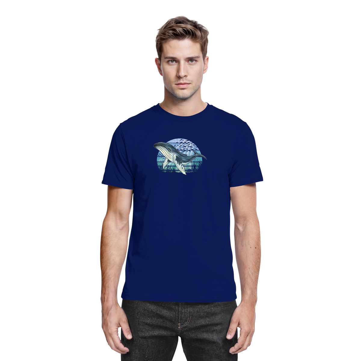 Retro Unterwasser Buckelwal - Premium Shirt