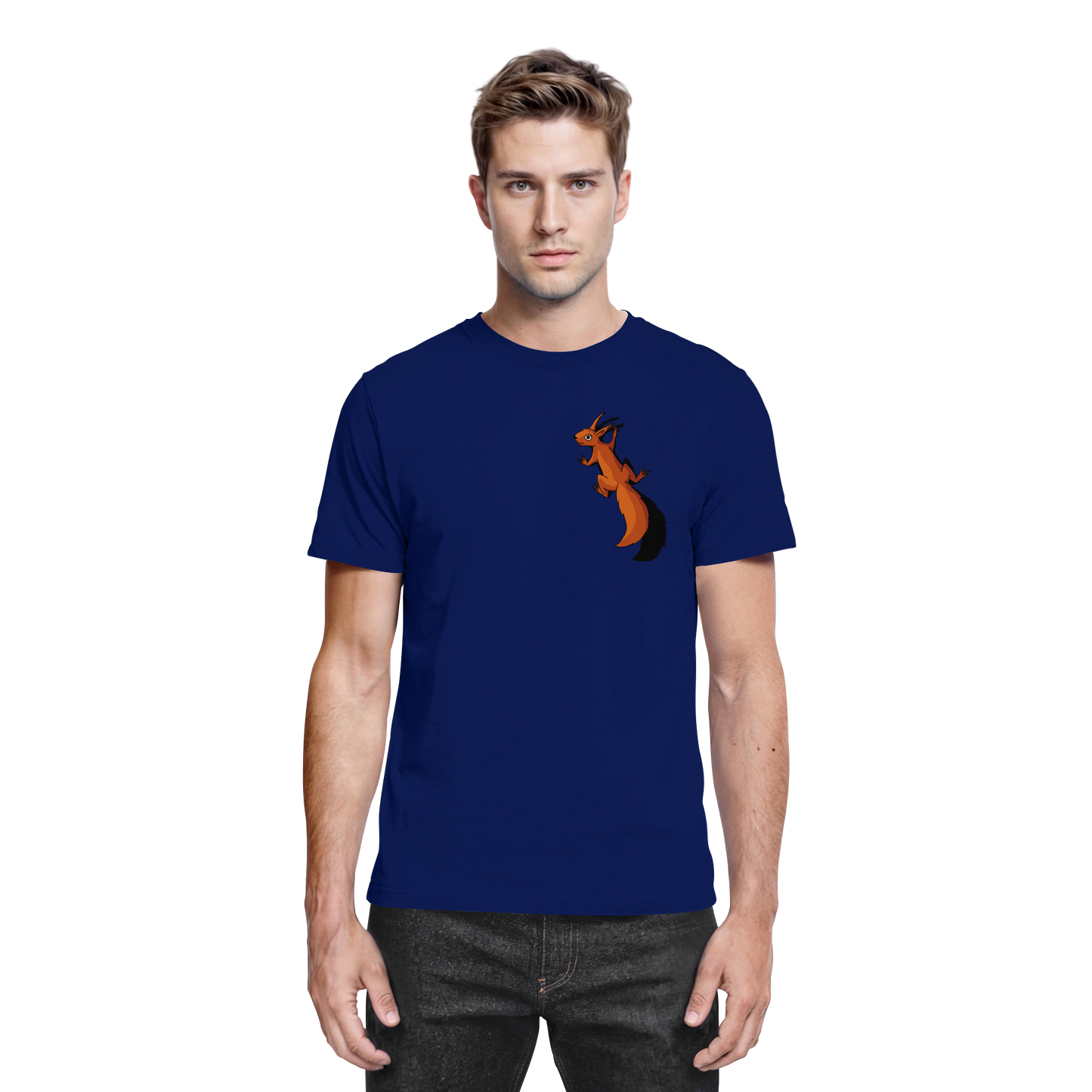 Süßes Eichhörnchen klettert - Premium Shirt