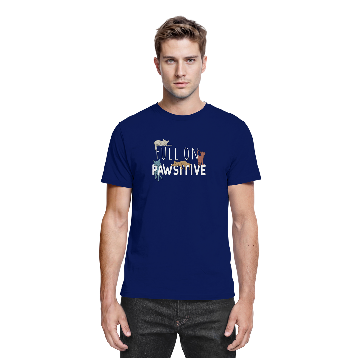 Full On Pawsitive! Gechillte Katzen - Premium Shirt