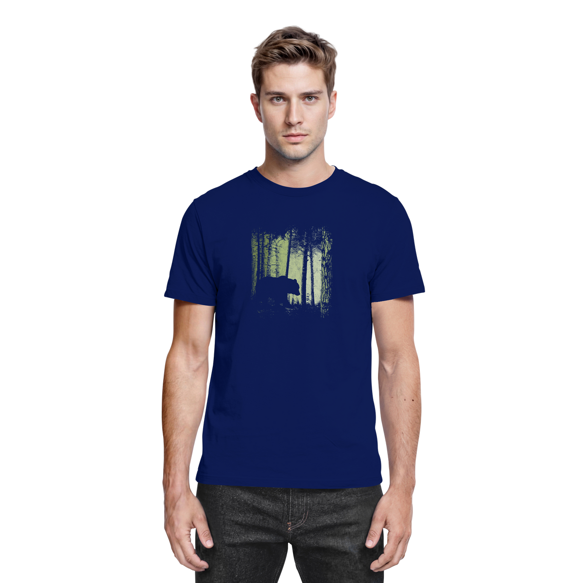 Braunbär im Zwielicht Wald - Premium Shirt