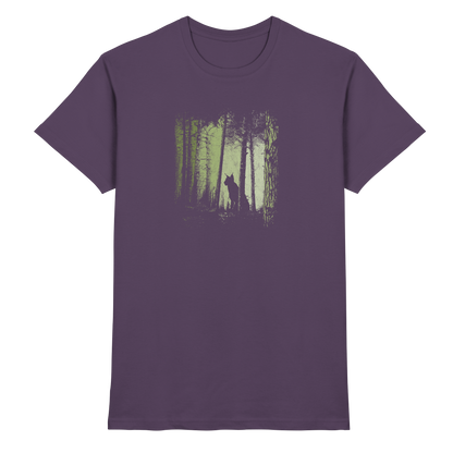 Luchs Wildkatze im Zwielicht Wald - Premium Shirt