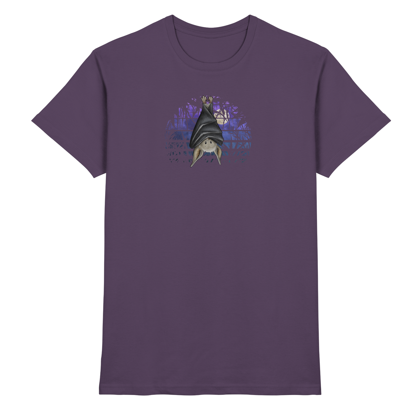 Fledermaus in blauer Nacht - Premium Shirt