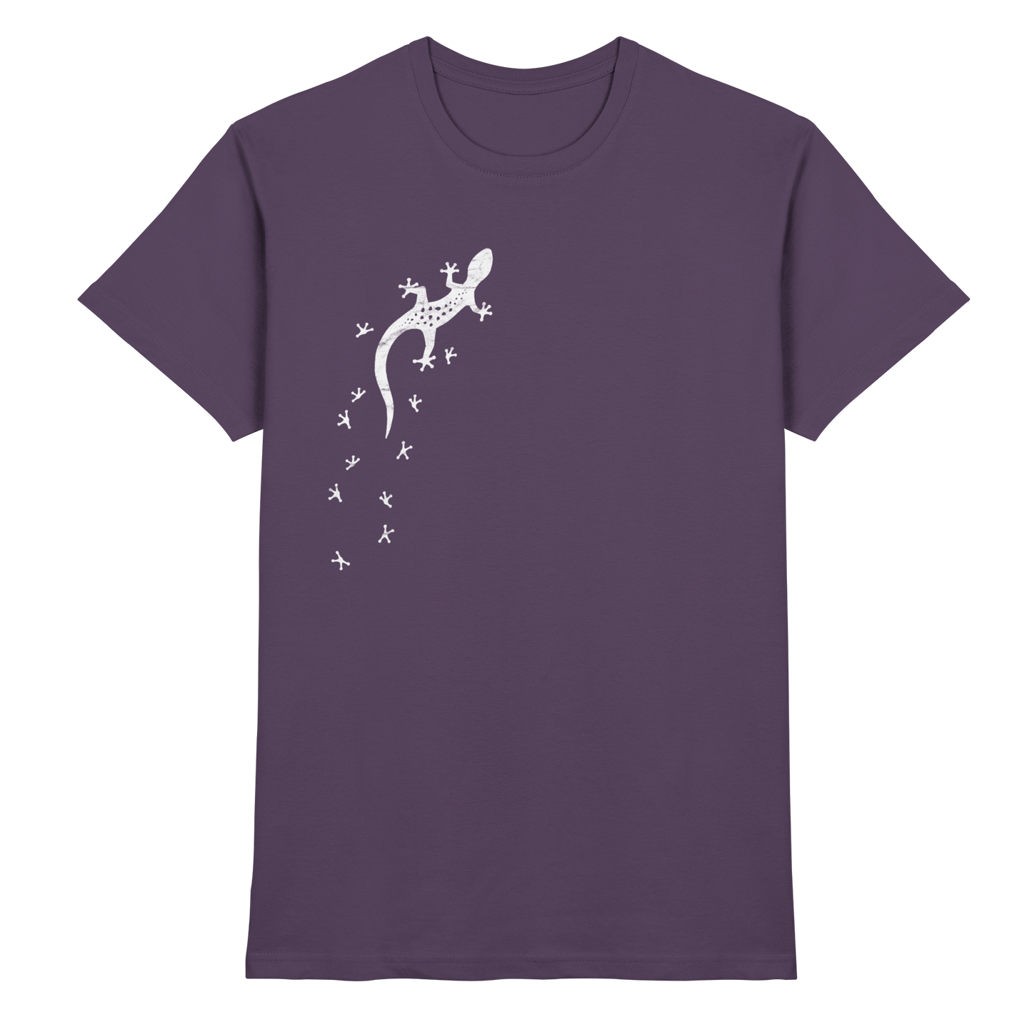 Gecko Eidechse Silhouette hell - Premium Shirt