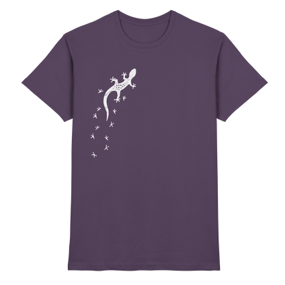 Gecko Eidechse Silhouette hell - Premium Shirt