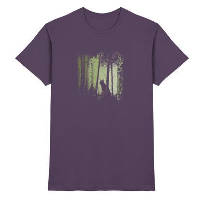 Luchs Wildkatze im Zwielicht Wald - Premium Shirt