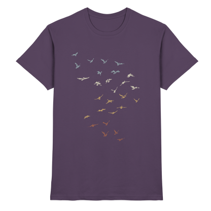 Retro Vogel Schwarm - Premium Shirt