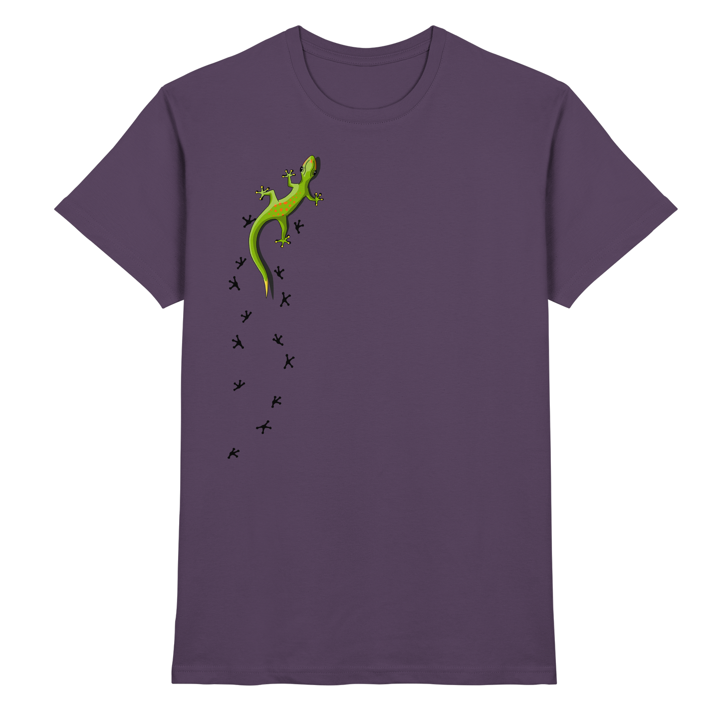 Kletternder Gecko mit Spuren - Premium Shirt