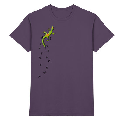 Kletternder Gecko mit Spuren - Premium Shirt
