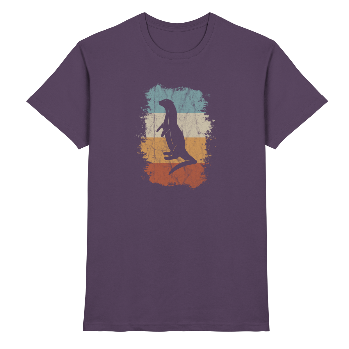 Retro Otter Fischotter Silhouette - Premium Shirt