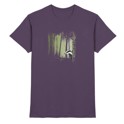 frecher Dachs im Zwielicht Wald - Premium Shirt