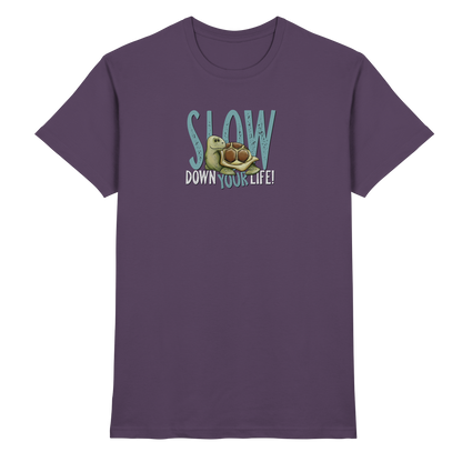 Slow Down Your Life Schildkröte - Premium Shirt