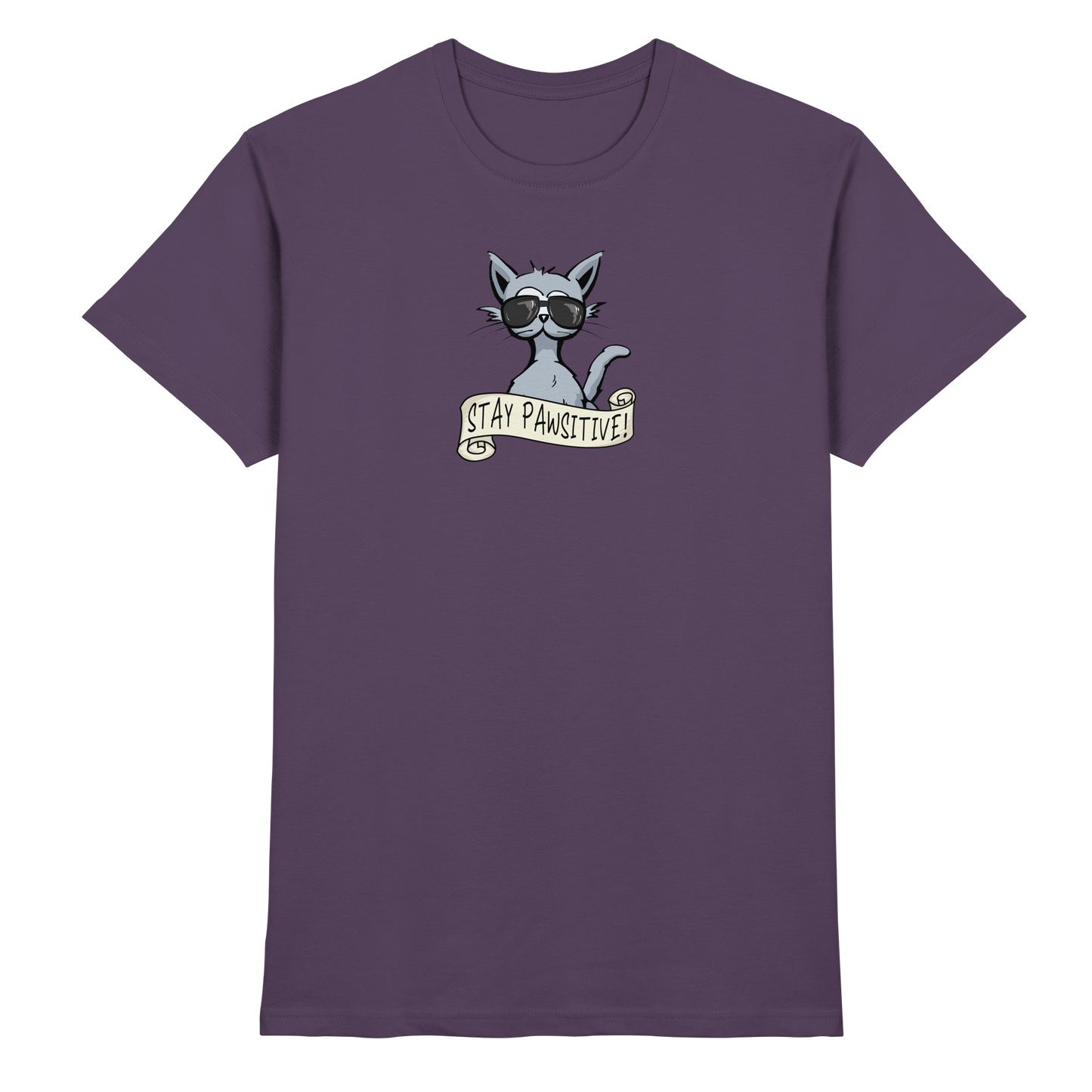 Stay Pawsitive Bleib lässig Hipster Katze - Premium Shirt