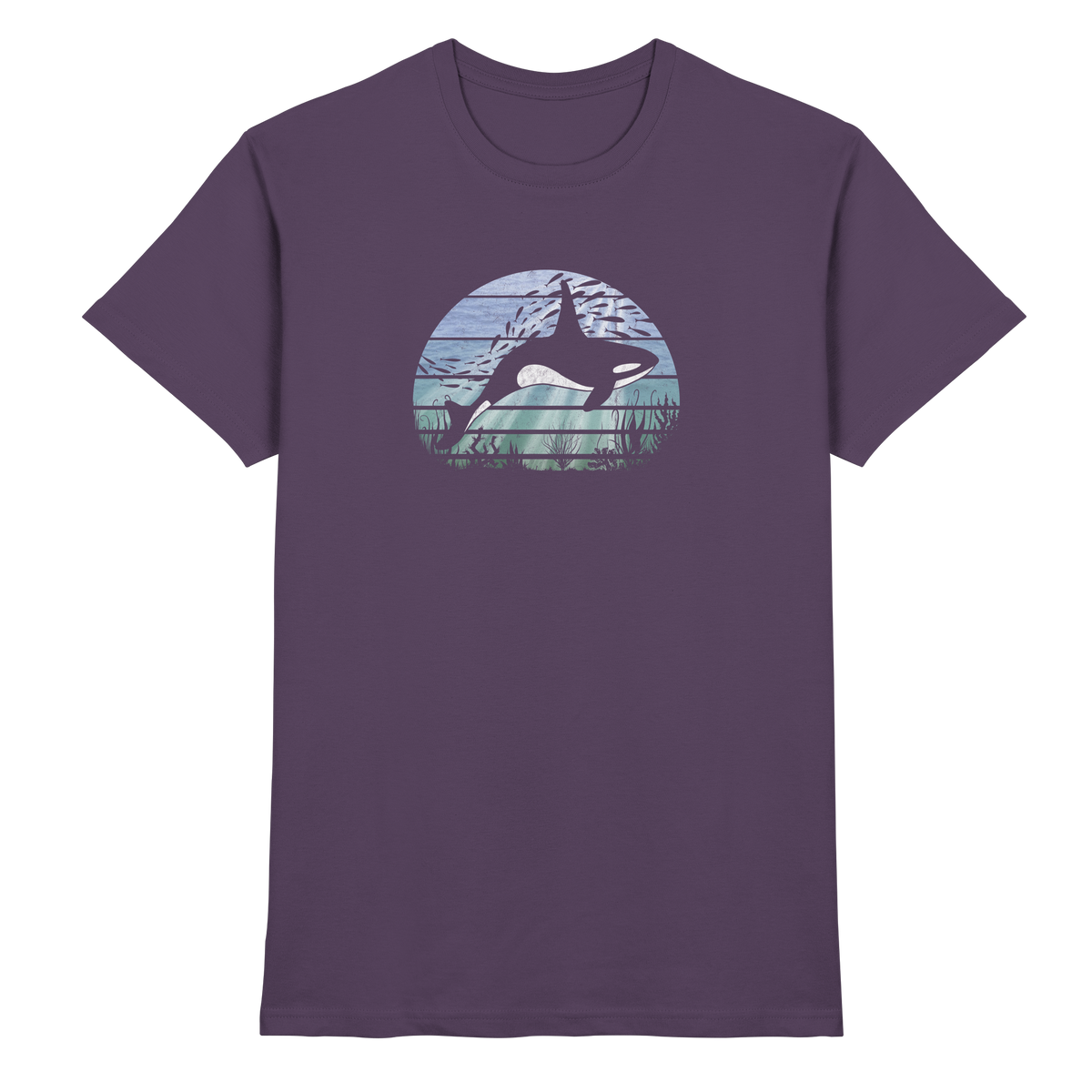 Retro Tiefsee Schwertwal Orca - Premium Shirt
