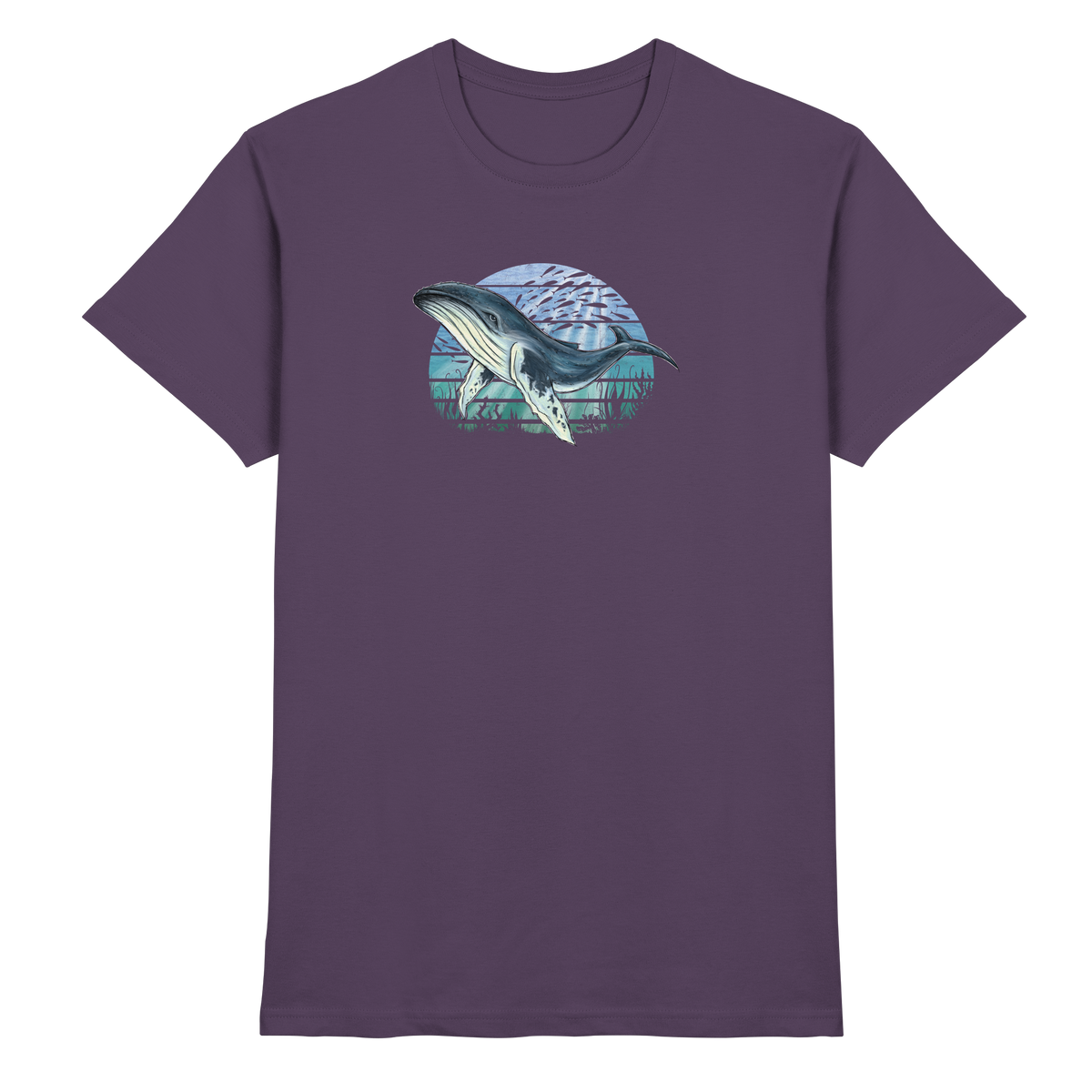 Retro Unterwasser Buckelwal - Premium Shirt