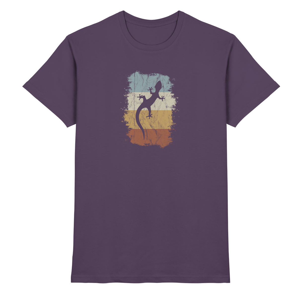 Retro Gecko Salamander Silhouette - Premium Shirt