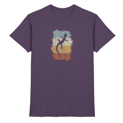Retro Gecko Salamander Silhouette - Premium Shirt