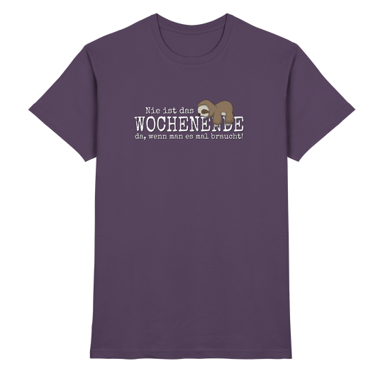 Kawaii Faultier Wochenende - Premium Shirt