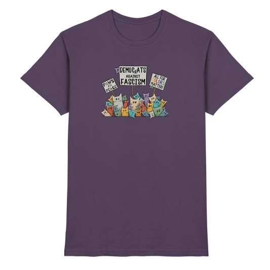 Demo-Katzen gegen Faschismus und für Vielfalt - Premium Shirt
